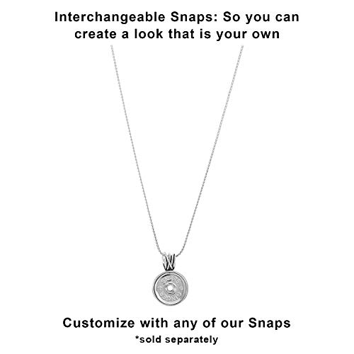 Ginger Snaps Electric Pendant Necklace | Interchangeable & Adjustable Snap Jewelry Collection | Button Charms For Necklaces, Bracelets & Rings | Standard Size | Sn95-38 #TOP4