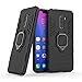 DWaybox Xiaomi Pocophone F1 Case Ring Holder Iron Man Design 2 in 1 Hybrid Heavy Duty Armor Hard Back Case Cover for Xiaomi Pocophone F1 6.18 Inch (Black)