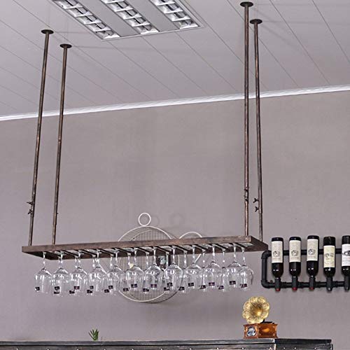 Porte-bouteilles décoratif créatif en fer pour verres suspendus de bar et restaurant