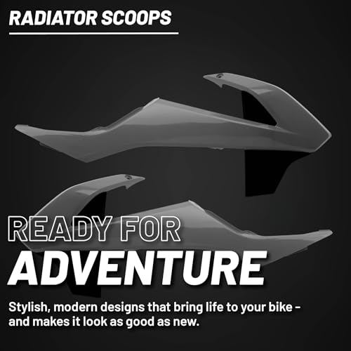 Polisport 8417800009 - Copriradiatore Robusti E Durevoli Compatibile Con Le Moto Ktm A Colori Grigio/Nero - 4