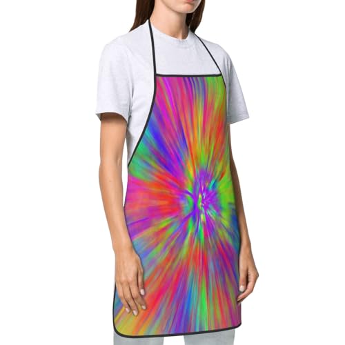 Generic Tye Dye Patterns Kitchen Cooking Apron Bib For Chef Waiters Artist Grill Restaurant Bar