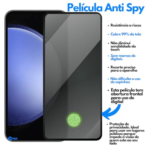 Película 3d Privacidade Compatível Samsung Galaxy S23 FE Anti Spy