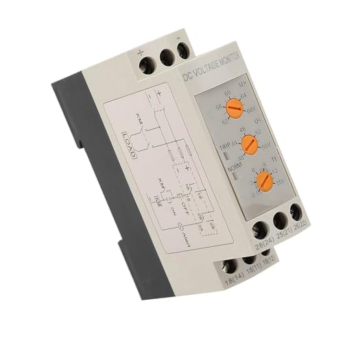 DC 12V / 24V / 36V / 48V Relé de Sobretensão e Subtensão Estrutura Modular Padrão Instalação de Tril
