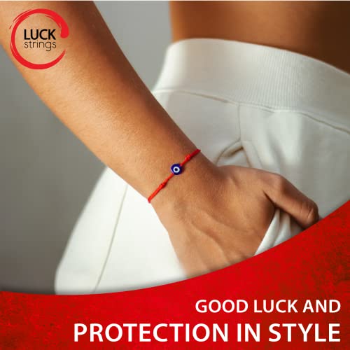 Luck Strings Lucky Evil Eye Protection Bracelet, Adjustable Red String, Handmade Evil Eye Strand Bracelet For Men And Women #TOP5