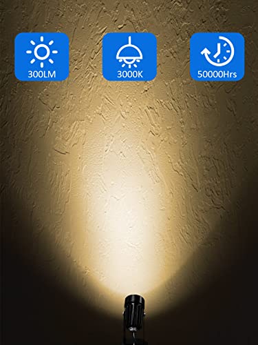 Doreio Led Spot Lights Indoor 3W Accent Lighting Up Lights Indoor Spotlight Lamp For Plants 120V Warm White Uplighting Decor Us 2-Plug 6 Ft Cord With Floor Foot Switch (1 Pack With Base And Stake) #TOP2