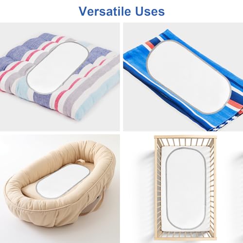 Miniatura 6 de 6 Piezas Forros Impermeables Para Cambiador, Unidades De Cambiadores Portátiles De Algodón Puro Impermeable Cambiador Reutilizable Cambiador De Pañales 30 X 60 Cm