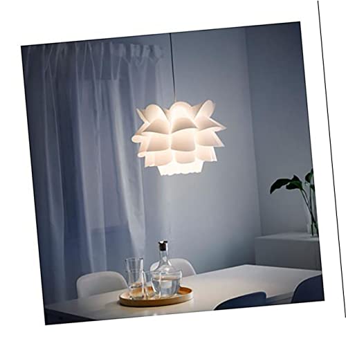 Garvalon Hanging Lamp Shade Floor Puzzle Lamp Shade For Floor Lamps Diy Flower Light Fixture Lotus Ornament Diy Puzzle Lights Pendant Light Chandelier Ceiling Lamp Chandelier Shade Curtain #TOP4