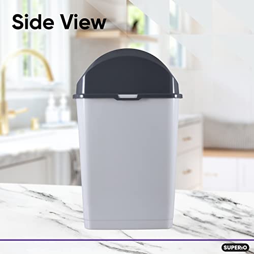 Superio mini caneca de basura de plástico 1.25 gal miniatura 4