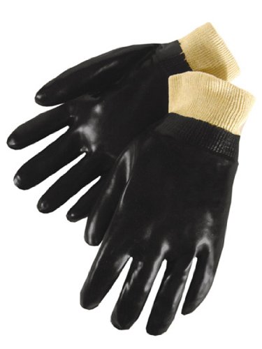 PVC Coated, Knit Wrist Gloves (Size L)
