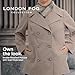 London Fog Women's Double Breasted Peacoat with Scarf, Taupe Heather, Large