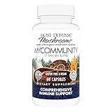 Host Defense MyCommunity Capsules - 17 Species Blend Mushroom Supplement for Immune Support - Herbal Aid with Lion's Mane, Reishi. Chaga, Cordyceps, Turkey Tail & More - 60 Capsules (30 Servings)*