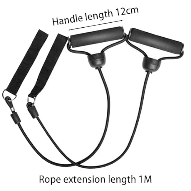 DYNWAVE 1Pair Exercise Bands with Handles,Trampoline Resistance Bands Workout Strength Training Equipment,Pull Rope for Muscle Toning