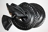2 Stück HKB ® 4 PR Reifen Mantel Decke Ersatzrad mit Schlauch Winkelventil für Sackkarre Handwagen Schubkarre Quad 3,00-4 260mm, 2 Stück, 700517