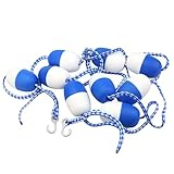 20Ft Adjustable Pool Safety Rope by puxyblue with Floats for Indoor and Outdoor Swimming Pools Separating Depth-Floating Buoy Line with 9 Floats and 2 Hooks