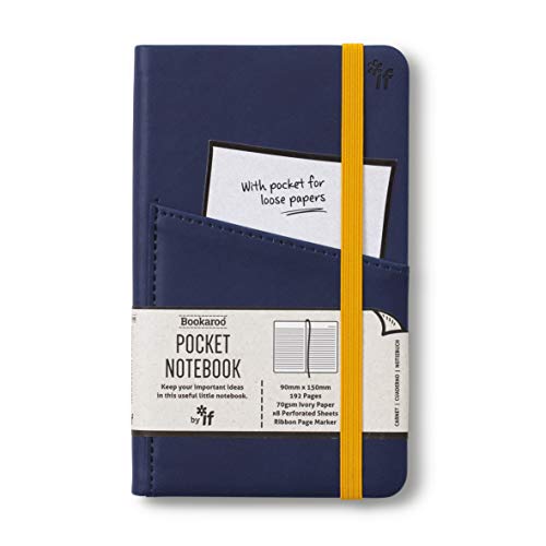 IF Bookaroo Carnet de notes de poche Bleu marine Format A6