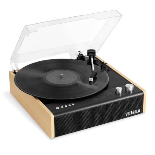 VICTROLA Platine Vinyle Bluetooth Ultra COMPACTE Eastwood Bamboo - Les Beatles, Paul McCartney, John Lennon, RIngo Starr, George Harrison VICTROLA Platine Vinyle Bluetooth Ultra COMPACTE Eastwood Bamboo