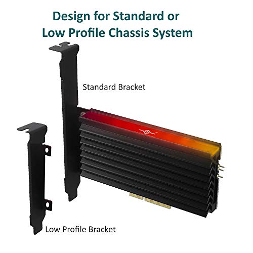 Image of VANTEC M.2 NVME PCIE X4 Adapter with ARGB Heat Sink