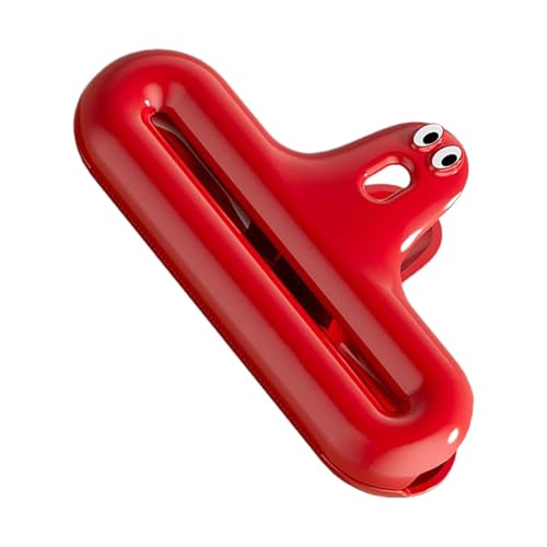 Clips divertidos para carpetas, clips de patatas fritas, clips de bolsas de aperitivos, clips de almacenamiento de cocina con agujero, accesorios de almacenamiento de cocina, resorte elástico