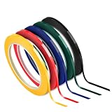 Yuannee Whiteboard Grid Tape 8pcs,3mm Farbige Selbstklebebänder für Charts Office Markierung Schwarzes Maskierungsband