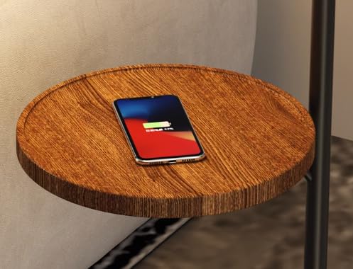 Lámpara de mesa vertical de plumas con bandeja y USB 6