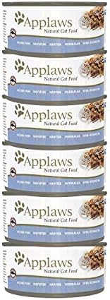 Applaws 100% Natural Wet Cat Food, Ocean Fish, 156g Tins Pack of 6