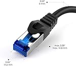 KabelDirekt – Câble réseau – 5Gbps, pour la vitesse maximale de l'Internet fibre-optique – 95ft/30m, Disponible en 1-100ft – Ethernet & LAN Câble pour Gigabit Networks, Routeur/Modem, RJ45 (Noir/Argent)