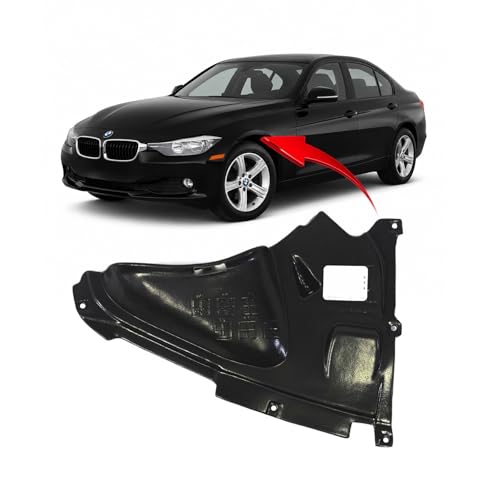 Image of FitParts Compatible with BMW 3 Series 2012-2018 Front Left Fender Liner | Driver Side, Sedan /Wagon, Plastic, Ready to Install, OEM 51717260739, BM1250127
