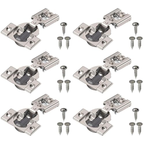 Blum 38N355BE08x6 Compact Soft-Close 1/2'' Overlay Blumotion Hinge, Nickel Finish (Pack of 6)