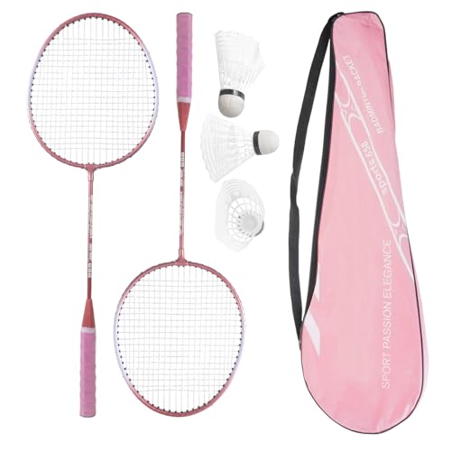 BIUFY 1 par de Raquetas de bádminton Ligeras con Volantes, Raquetas Profesionales de bádminton para Jugadores Adultos, Color E