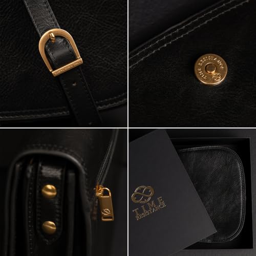 Image of Time Resistance Leather Cross Body Bag for Women Shoulder Bag Messenger Purse Gift Box Included