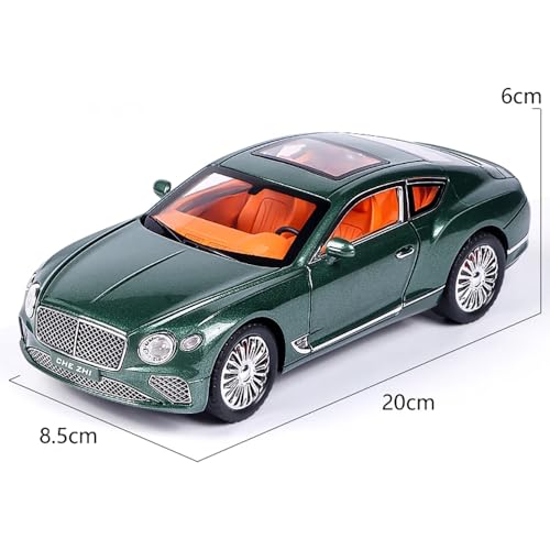 Image of New 1:24 Bentle Continental Diecast Alloy Metal Pull Back Car with Openable Doors Music Sound and Light Vehicle Toy Car for Kids Boys (Black)