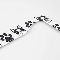 Vista 3 de Marco de matrícula negro de Bulldog francés, lindo soporte de matrícula para mascotas, con huella de pata de gato, etiqueta para placa de coche