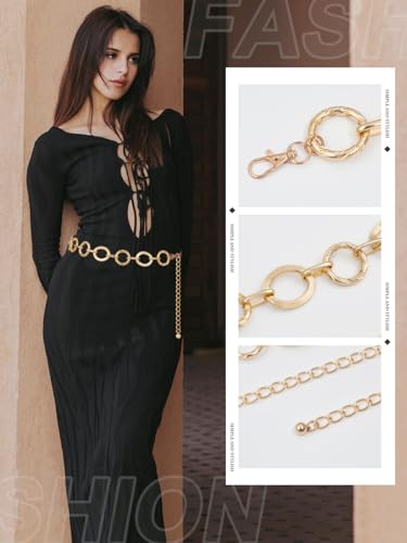 FIORETTO Chain Belts for Women Fashion Metal Waist Chain Chunky Belts for Dresses Jeans2