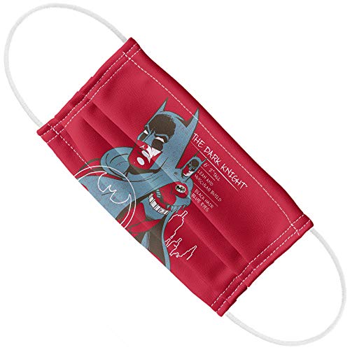 Popfunk Batman Lean and Muscular 1-Ply Reusable Face Mask Covering with Adjustable Nose Wire, Unisex