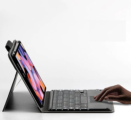 Image of HOM Detachable Wireless Bluetooth Keyboard with Trackpad /Touchpad Tablet Cover Case for Xiaomi Mi Pad 6 11 inch Inch Tablet - Black