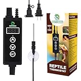 REPTI HOME Reptile Dimming Thermostat, PID Thermostats for Reptile Tanks, Digital Thermostats for Reptile Heating Mat & Heaters, Breeding Incubation, Seed Germination (68-122°F/20-50℃)