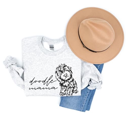 Doodle Mama Sweatshirt, Cute Golden Doodle Pet Parent Sweater, Dog Mom Gift, Dog Lover Shirt, Unisex Womens Crewneck Sweatshirt4