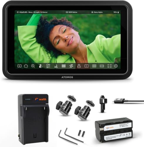 Atomos Shinobi II 5.2" HDMI Camera Monitor with HDR Touchscreen Display | Lightweight Monitor for Photography with Battery, Charger and Camera Hot Shoe Mount Advanced Bundle Set