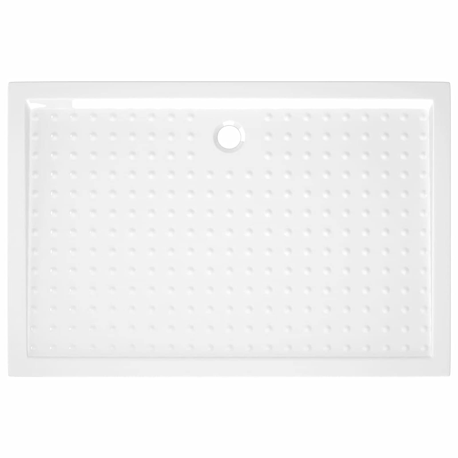 Plato de Ducha con Puntos ABS Blanco 80x120x4 cm Mamparas De Ducha Plato Rectangular
