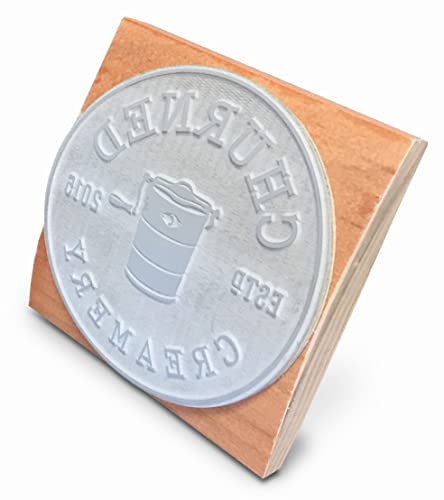 4" X 3" Extra Large Custom "Rocker Mount" Wood Hand Rubber Stamp With Wooden Handle #TOP2