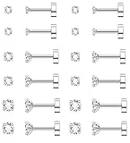 LYLYMIMI Surgical Steel Flat Back Stud Cartilage Earring for Women Cubic Zirconia Earrings Sets for