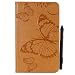 Produktbild Samsung Galaxy Fälle Retro Schmetterling Blumenmuster PU Leder Brieftasche Anti-Scratch Ständer Schutzhülle mit Kartensteckplätze für Samsung Galaxy Tab A 8.0 Zoll SM-T380 / T385 (2017 Release)