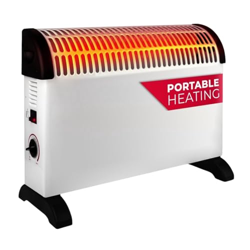 alpina Konvektor Heizlüfter 1500W – Elektrischer Heizkörper Freistehend...