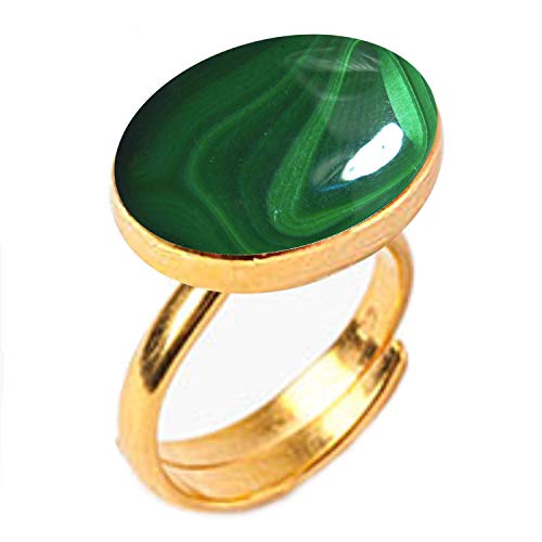 Bague en plaqué or ajustable et sa précieuse pierre de naissance de 2,95 carats