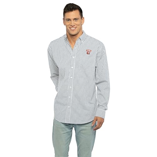 NCAA Easy-Care Gingham Button Down, Rochester Institute of Technology, 2XL