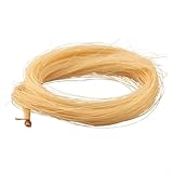 Lot de 2 crins de cheval mongols blancs de 74 cm pour archet de violon, alto, violoncelle