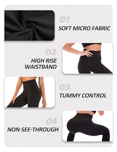 ZOOSIXX High Waisted Leggings for Women - Tummy Control Soft Opaque Printed Pants with Camo, Leopard for Workout Skating3