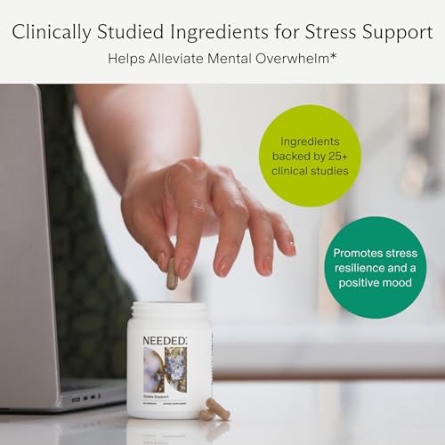 Needed. Stress Support - Herbal Blend Supporting Mood, Energy, and Hormone Balance for Women - Herbal Supplement of Shatavari, Ashwagandha, Rhodiola - Non-GMO - 30 Day Supply - 120 Capsules - Image 4