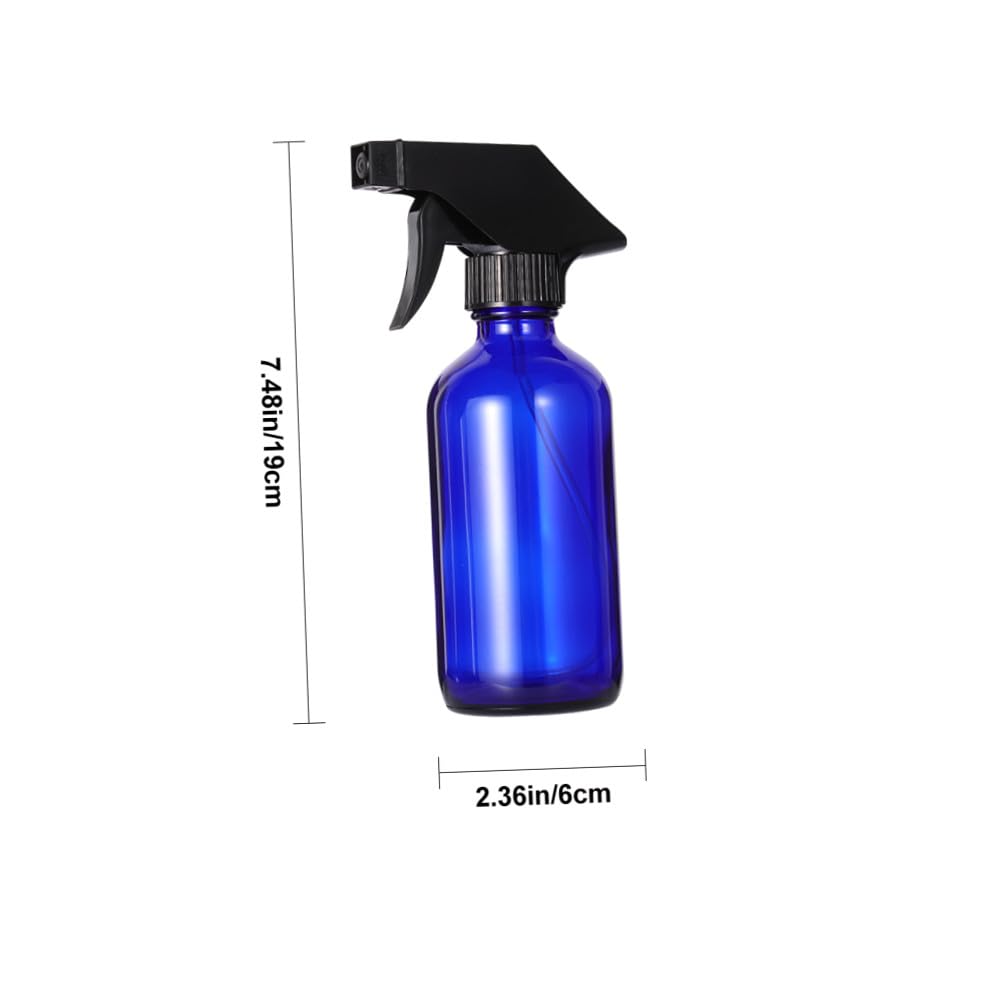 Blaue Glas Sprühflaschen Kompakt und Leicht 250ml 4 Stück Nachfüllbare Kosmetikbehälter für Reise und Make Up Wasser