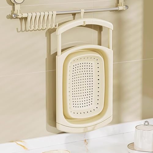 Faltbarer Abflusskorb für die Küchenspüle, tragbares Abtropfgestell und Gemüse-Waschfilter für Zuhause, Reisen, leicht zu reinigen und platzsparendes Küchenzubehör